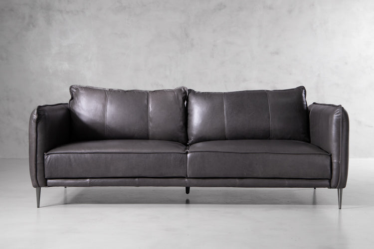 Oslo Leather Lounge Suite - Charcoal