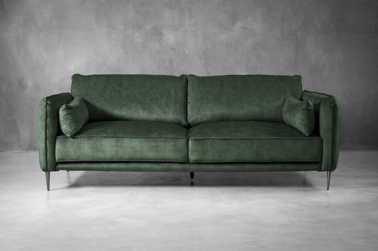 Oslo Velvet 3-Seater Sofa - Aged Forest