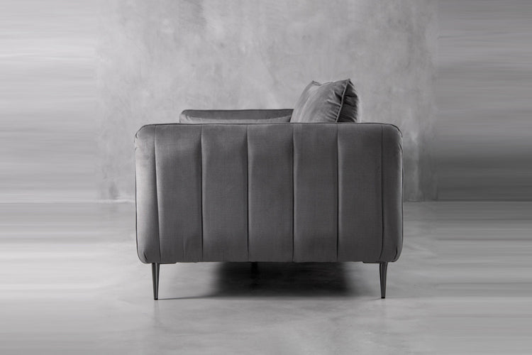 Oslo 3-Seater Velvet Sofa - Grey