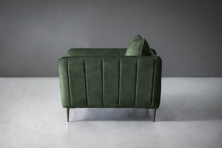 Oslo Velvet Armchair - Aged Forest