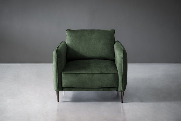 Oslo Velvet Armchair - Aged Forest