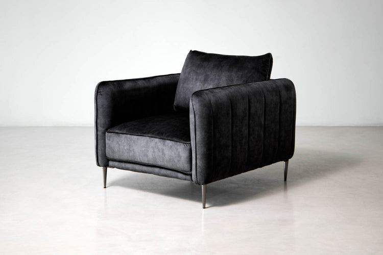 Oslo Velvet Armchair - Aged Mercury