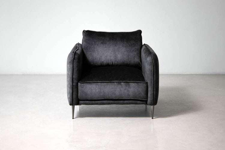 Oslo Velvet Armchair - Aged Mercury