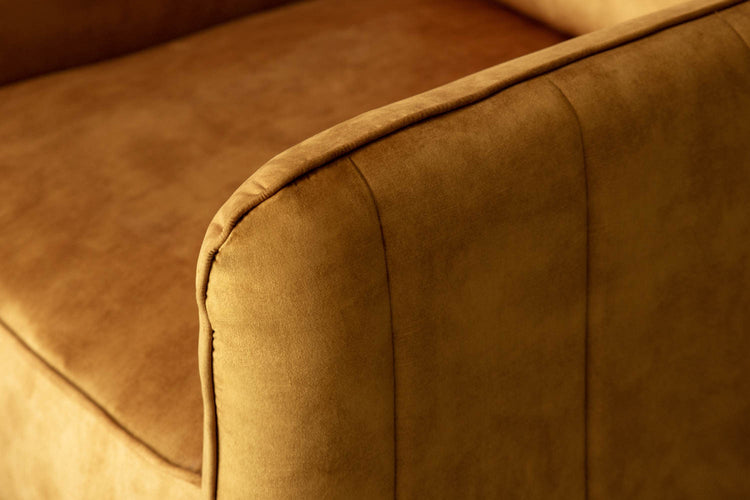 Oslo Velvet Armchair - Aged Mustard