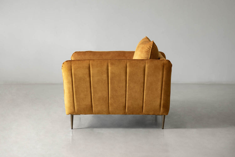 Oslo Velvet Armchair - Aged Mustard