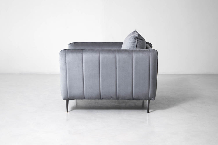 Oslo Velvet Armchair - Grey