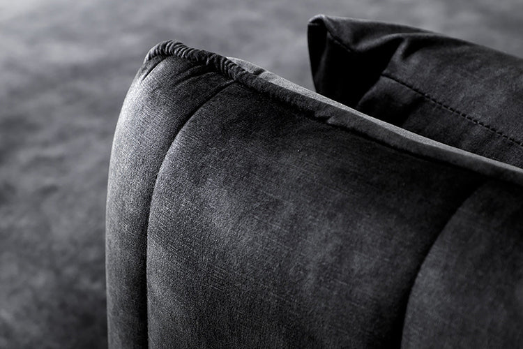 Oslo Velvet L-Shape Sofa - Aged Mercury