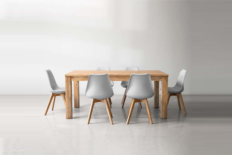 Lyra Atom 6-Seater Dining Set -1.6m - Grey