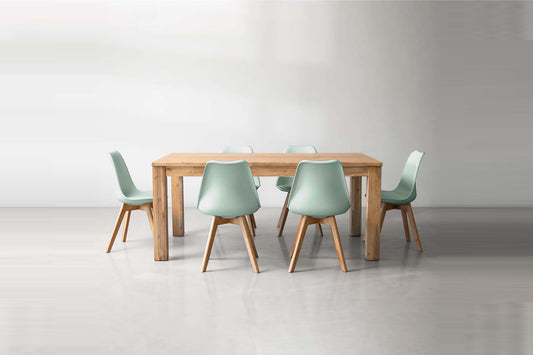 Lyra Atom 6-Seater Dining Set -1.6m - Light Green