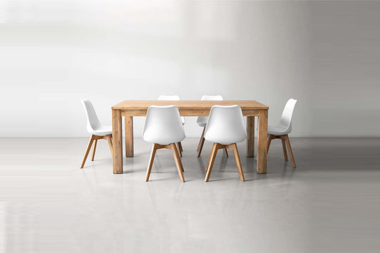 Lyra Atom 6-Seater Dining Set - 1.8m - White