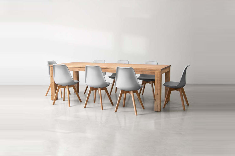 Lyra Atom 8-Seater Dining Set - 2.4m - Grey