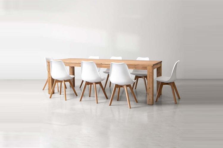 Lyra Atom 8-Seater Dining Set - 2.4m - White