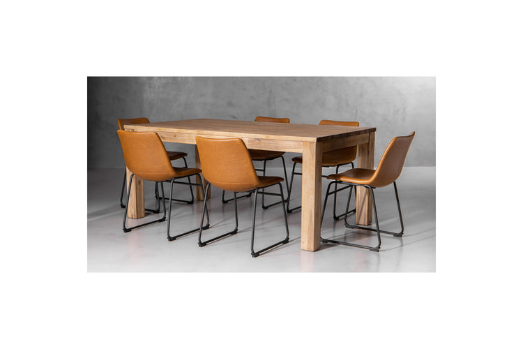 Lyra Harvey 6 Seater Dining Set (1.8m) - Tan