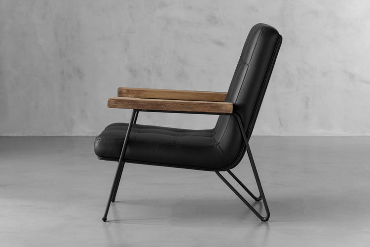 Odessa Leather Armchair - Obsidian