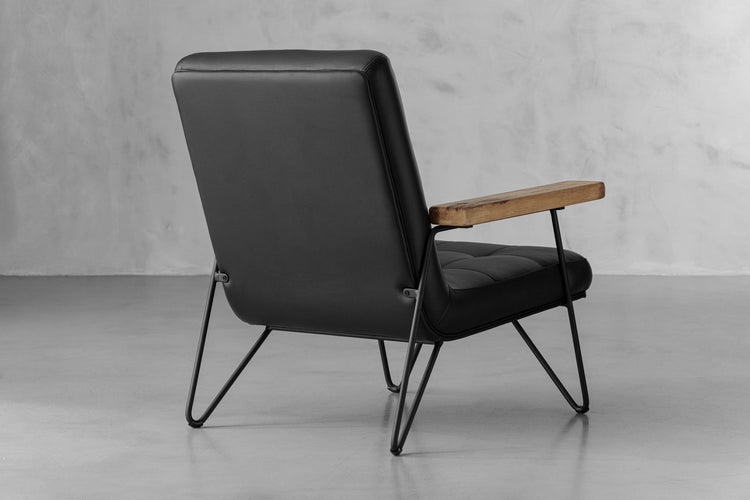 Odessa Leather Armchair - Obsidian