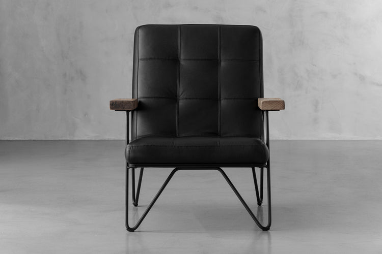 Odessa Leather Armchair - Obsidian